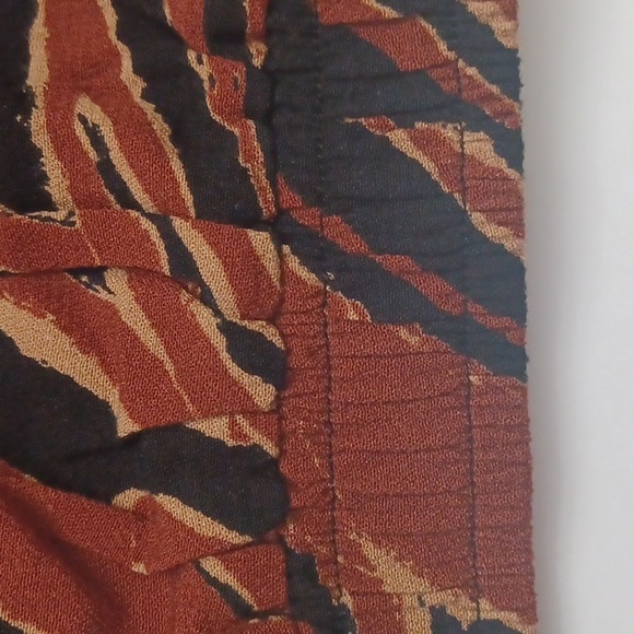 NWT BP Nordstrom Brown Burnout Tiger Stripe VNeck Crop Top Faux Wrap  Sm… - Picture 9 of 13